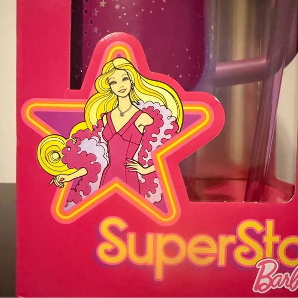Stanley Cup Barbie 70’s Superstar Collectible Pink Gold 40 oz Tumbler - Picture 5 of 12